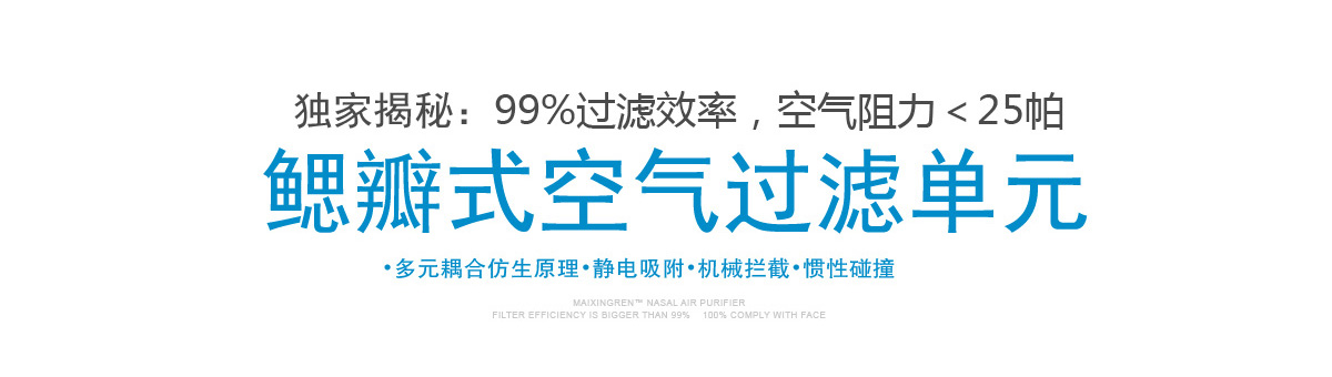 独家揭秘：99%过滤效率，呼吸阻力＜25帕 鳃瓣式空气过滤单元 •多元耦合仿生原理•静电吸附•机械拦截•惯性碰撞